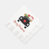 Fun Santa in Car-kerstpapier Napkins Servet (Hoek)