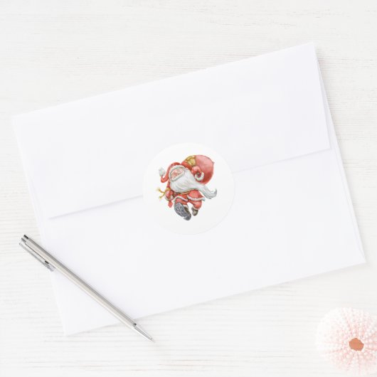 Fun Santa Kerst sticker (Envelop)