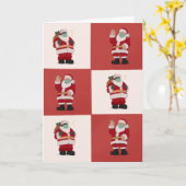 Fun Santa Pandemic Holiday Card Kaart (Gele Bloem)