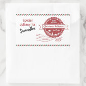 Fun Santa's Special Delivery Kerstmis Rechthoekige Sticker (Tas)
