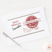 Fun Santa's Special Delivery Kerstmis Rechthoekige Sticker (Envelop)