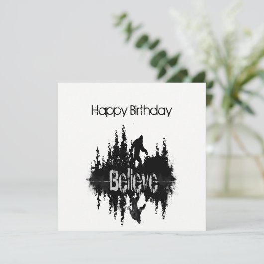 Fun Sasquatch Big Foot Birthday-kaart Kaart (Staand voorkant)