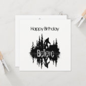 Fun Sasquatch Big Foot Birthday-kaart Kaart (Voorkant / Achterkant in situ)