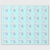 Fun Sassy Molar Polar Beer Happy Smile Cartoon Cadeaupapier (Vlak)