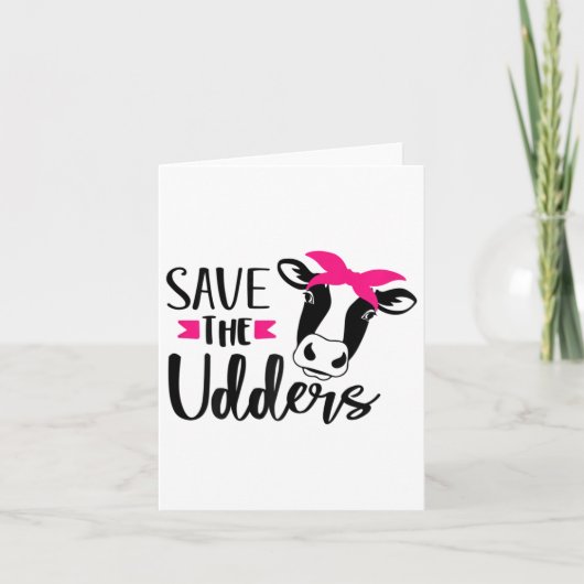 Fun Save The Udders Bewustzijn tegen borstkanker Kaart (Voorkant)