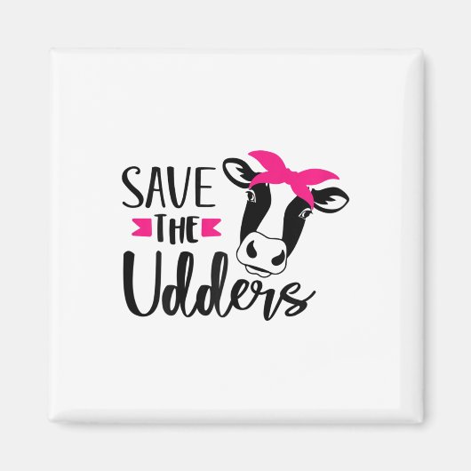 Fun Save The Udders Bewustzijn tegen borstkanker Magneet (Voorkant)