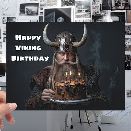 Fun Scandinavian Viking Warrior - Noordse verjaard Kaart