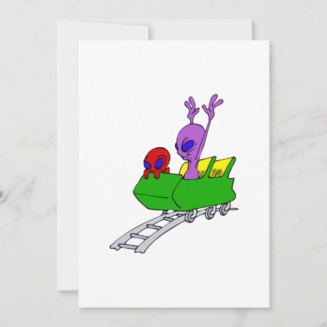 Fun & Scared Alien op Onderzetter (Voorkant)