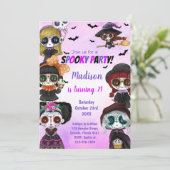 Fun Scary Party Kaart voor kinderen, Tieners of vo (Staand voorkant)