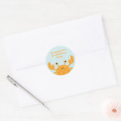 Fun schattig onder de zee verjaardagsstickers ronde sticker (Envelop)