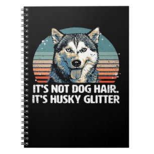 Fun & Schattig Siberian Husky Hond Glitter Klassie Notitieboek