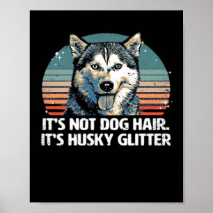 Fun & Schattig Siberian Husky Hond Glitter Klassie Poster