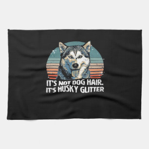 Fun & Schattig Siberian Husky Hond Glitter Klassie Theedoek