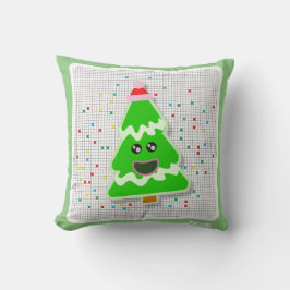Fun Schattige Kawaii kerstboomCartoon Kussen
