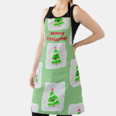 Fun Schattige Kawaii kerstboomCartoon Schort (Insitu)