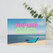 Fun Schilderachtig Hallo Pensioenpartij nodigt uit Bedankkaart (Staand voorkant)