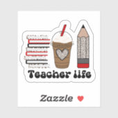 Fun School Animal Print School Leerleraar Sticker (Vel)