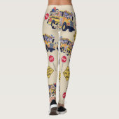 Fun School Bus Driver Party-patroonpatronen Leggin Leggings (Achterkant)