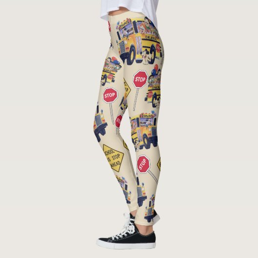 Fun School Bus Driver Party-patroonpatronen Leggin Leggings (Links)