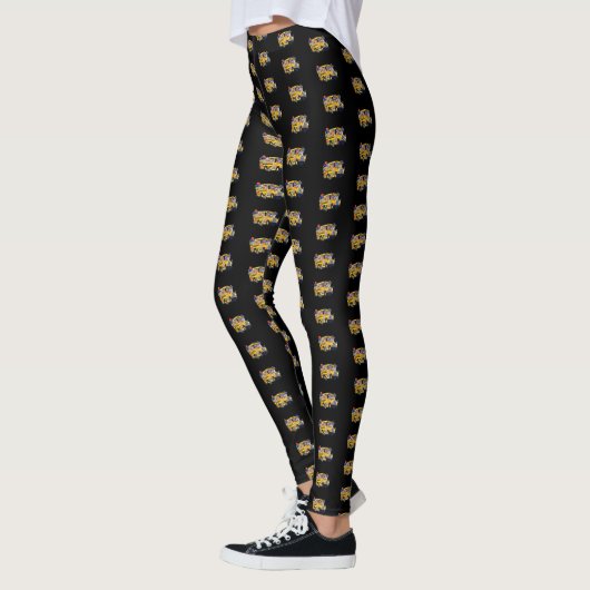 Fun School Bus Driver Party-patroonpatronen Leggin Leggings (Links)