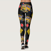 Fun School Bus Driver Party-patroonpatronen Leggin Leggings (Achterkant)