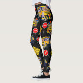 Fun School Bus Driver Party-patroonpatronen Leggin Leggings (Links)