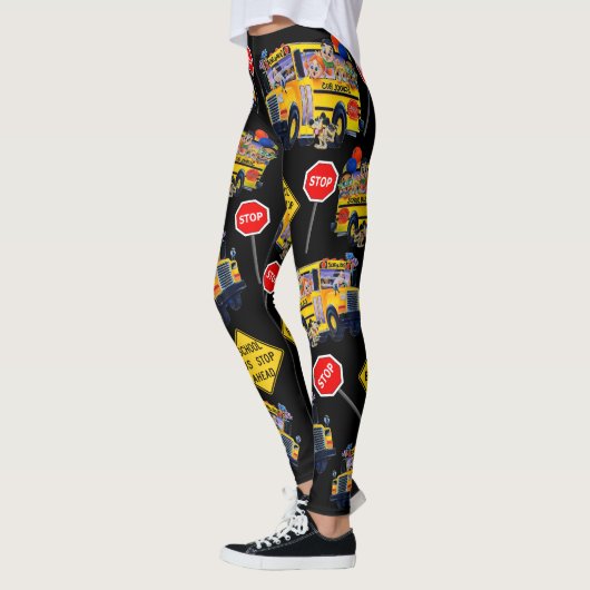 Fun School Bus Driver Party-patroonpatronen Leggin Leggings (Links)