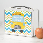 Fun School-bus op Chevron Background (In situ)