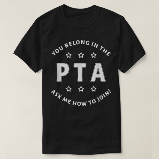 Fun School PTA Parent Teacher Association Promotio T-shirt (Design voorkant)