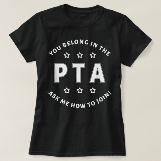 Fun School PTA Parent Teacher Association Promotio T-shirt (Design voorkant)