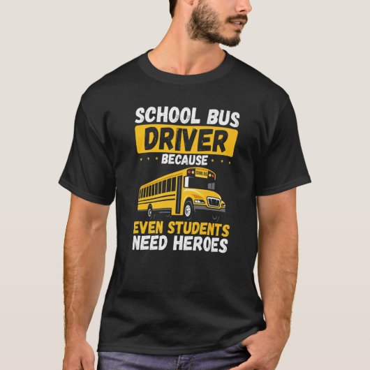 Fun Schoolbus Driver Gezegde School Bus App T-shirt (Voorkant)
