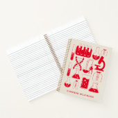 Fun Science Chemical Laboratory Custom Red Notitieboek (Binnen)