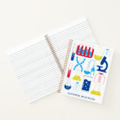 Fun Science Chemistry Laboratory Custom Blue Notitieboek (Binnen)