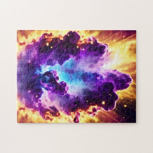 Fun Science Fiction Brand Galactische Paarse Explo Legpuzzel (Horizontaal)