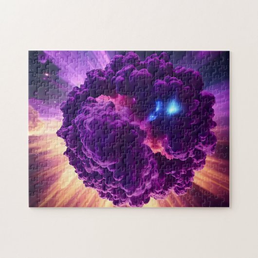 Fun Science Fiction Galactische Paarse wolk Legpuzzel (Horizontaal)