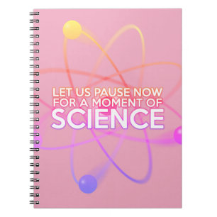 Fun Science Quote Modern Girly Pink Notitieboek