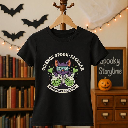 Fun Science Spook-Tacular Lab School STEM-leraren T-shirt