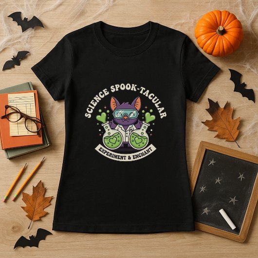 Fun Science Spook-Tacular Lab School STEM-leraren T-shirt