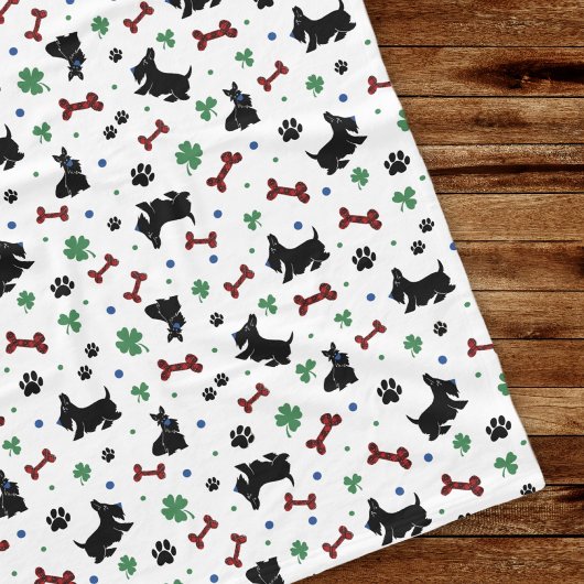 Fun Scottie Shamrocks Lucky Kleurrijke Schattige Fleece Deken