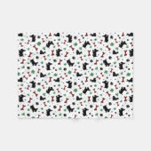 Fun Scottie Shamrocks Lucky Kleurrijke Schattige Fleece Deken (Voorkant (Horizontaal))