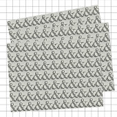 Fun Scribbled Ampersand Sign Zwart & Grijs Tissuepapier