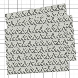 Fun Scribbled Ampersand Sign Zwart & Grijs Tissuepapier