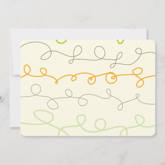 Fun Scribbles Baby Boy Foto Geboorte Aankondiging (Achterkant)