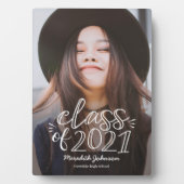 Fun Script Afstuderen Photo Plaque Fotoplaat (voorkant)
