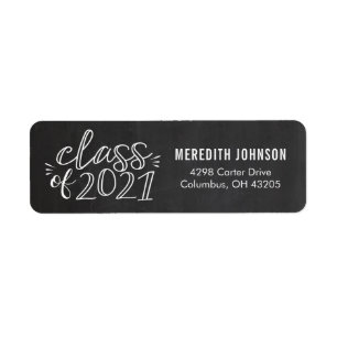 Fun Script Afstuderen Return Address Label