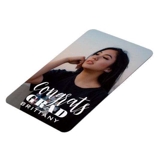 Fun Script Afstuderen Sla de datumfoto op Magneet (Linkerzijde)