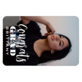 Fun Script Afstuderen Sla de datumfoto op Magneet (Horizontaal)