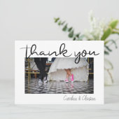 Fun Script Bedankt voor je trouwkaart (Staand voorkant)