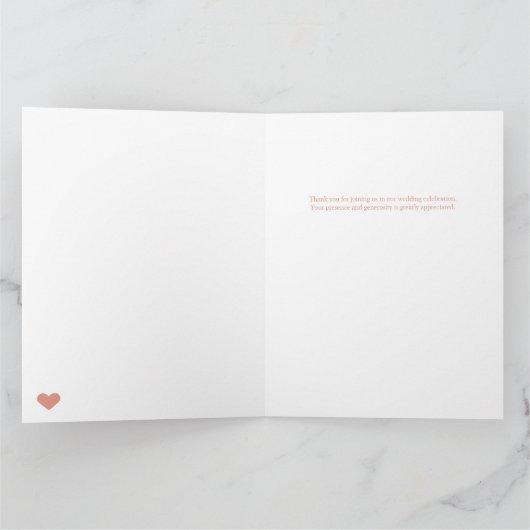 Fun Script Calligraphy Photo Weddenschap Bedankt (Binnen)