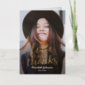 Fun Script FOLIE Afstuderen Hartelijk dank Folie Wenskaart (Voorkant)